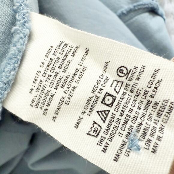 BY ANTHROPOLOGIE | Sky Blue Corduroy Button Front Skirt A-line Pockets | Size 6 - Picture 7 of 8